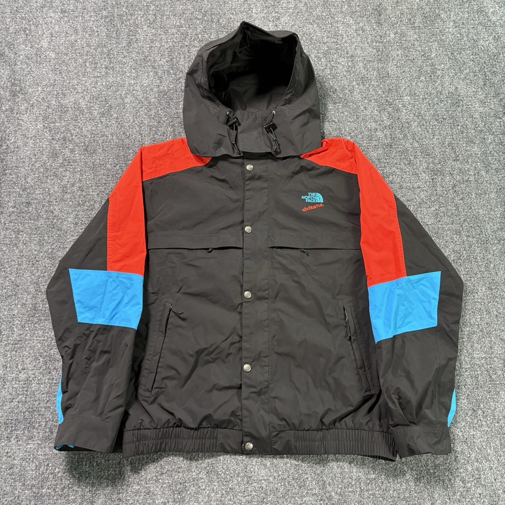 The North Face '90 Extreme Rain Jacket Mens Large Retro Black Hooded Wind